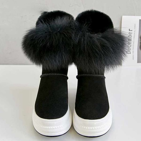cow suede natural fur snow boots sweet lady gorgeous cold protection waterproof design keep warm mid-calf boots, Black
cow suede natural fur snow boots sweet lady gorgeous cold protection waterproof design keep warm mid-calf boots, Black