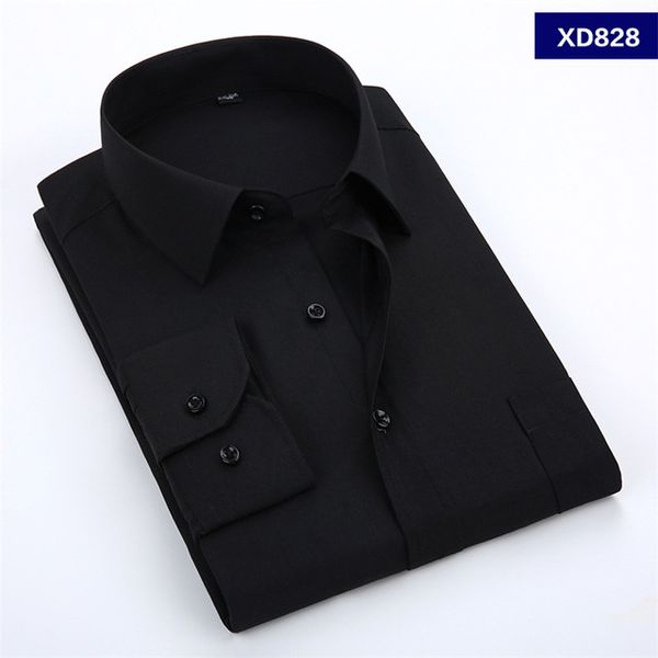 me's dress shirt solid color plus size black white blue gray chemise homme male business casual long sleeved shirt, White;black
me's dress shirt solid color plus size black white blue gray chemise homme male business casual long sleeved shirt, White;black