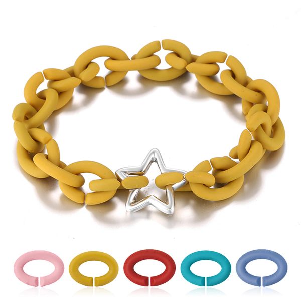 men bracelet beads star 10 color hard rubber bracelets fashion accessories for women handmade gifts, Golden;silver
men bracelet beads star 10 color hard rubber bracelets fashion accessories for women handmade gifts, Golden;silver