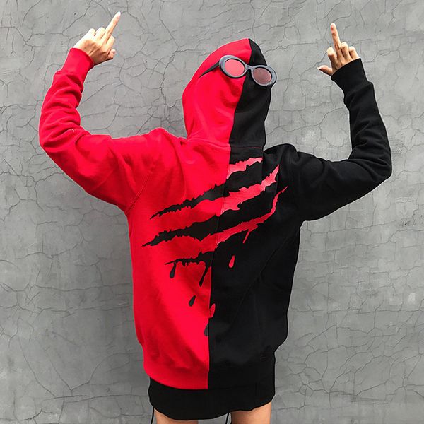 fashionable men's sweater european and american hip hop contrast color loose hooded sweater spring and autumn size m-2xl-1, Black
fashionable men's sweater european and american hip hop contrast color loose hooded sweater spring and autumn size m-2xl-1, Black