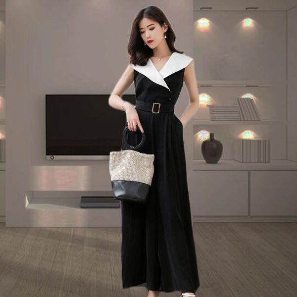 summer jumpsuit new ladies solid color new slim loose wide-leg pants comfortable wild mature jumpsuit dv41, Black;white
summer jumpsuit new ladies solid color new slim loose wide-leg pants comfortable wild mature jumpsuit dv41, Black;white