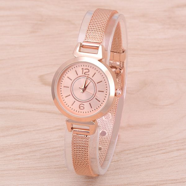 maxi ladies quartz metal belt watch simple personality fashion decorative watch, Slivery;brown
maxi ladies quartz metal belt watch simple personality fashion decorative watch, Slivery;brown