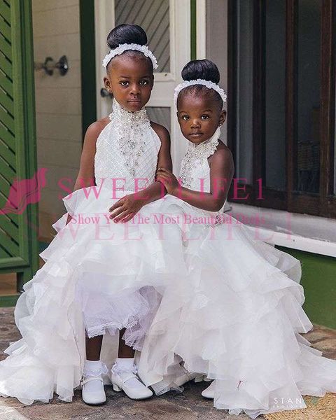 2019 adorable halter neck white flower girls dresses beaded crystal hi low ruffles organza tiered skirts first commuion dresses girls pagena, White;blue
2019 adorable halter neck white flower girls dresses beaded crystal hi low ruffles organza tiered skirts first commuion dresses girls pagena, White;blue