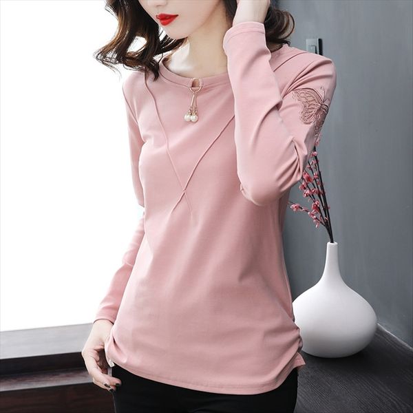 autumn clothes pure embroidered cotton cotton t- women's long sleeve embroidery loose t-shirt base shirt women's, White
autumn clothes pure embroidered cotton cotton t- women's long sleeve embroidery loose t-shirt base shirt women's, White