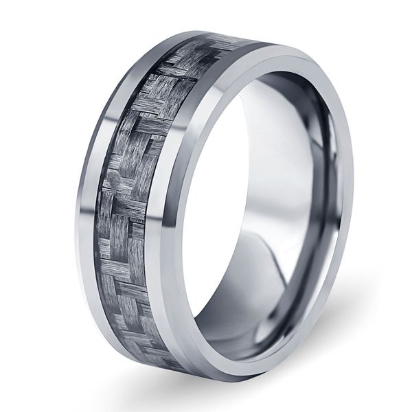 mens ring new tungsten steel men's ring fashion jewelry new simple carbon fiber tungsten steel ring, Silver
mens ring new tungsten steel men's ring fashion jewelry new simple carbon fiber tungsten steel ring, Silver