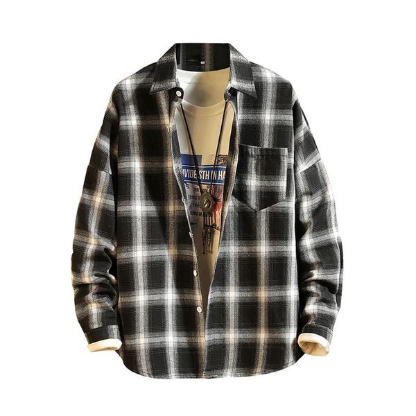 checkered men shirt 2019 spring autumn new long sleeve flannel plaid shirt men office style business casual shirts, White;black
checkered men shirt 2019 spring autumn new long sleeve flannel plaid shirt men office style business casual shirts, White;black