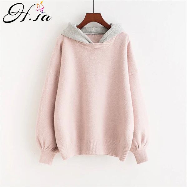women's sweaters hsa women winter hooded sweater and jumpers 2021 fake 2 pcs jumper pullovers knitted pull femme warm, White;black
women's sweaters hsa women winter hooded sweater and jumpers 2021 fake 2 pcs jumper pullovers knitted pull femme warm, White;black