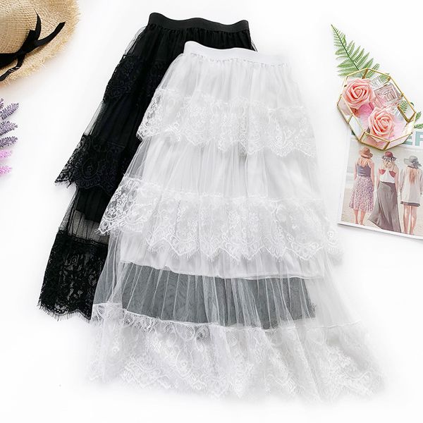 lace tutu skirts summer ruffles sweet mesh skirt long princess tulle skirts women patchwork high waist vintage midi jupe femme, Black
lace tutu skirts summer ruffles sweet mesh skirt long princess tulle skirts women patchwork high waist vintage midi jupe femme, Black