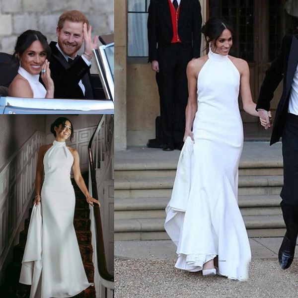 new 2020 halter satin mermaid wedding dresses backless sheath garden boho wedding gowns sweep train bridal dresses vestidos de novia 10, White
new 2020 halter satin mermaid wedding dresses backless sheath garden boho wedding gowns sweep train bridal dresses vestidos de novia 10, White