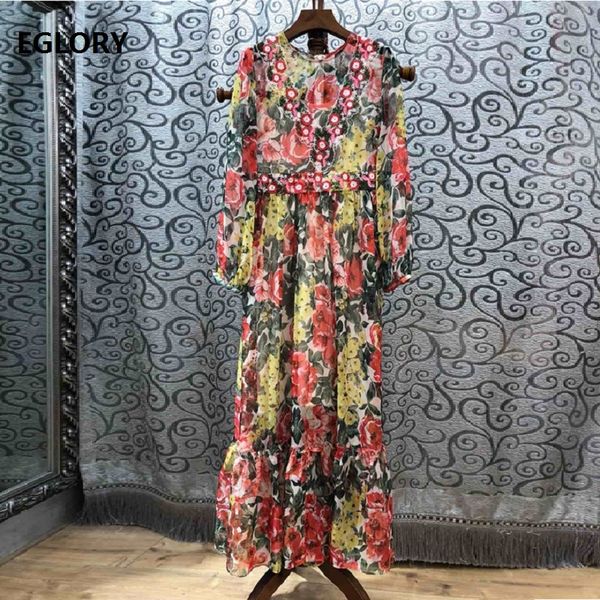 grade new 2019 spring summer long dress women floral embroidery print patchwork long sleeve maxi dress runway vestidos longo, Black;gray
grade new 2019 spring summer long dress women floral embroidery print patchwork long sleeve maxi dress runway vestidos longo, Black;gray