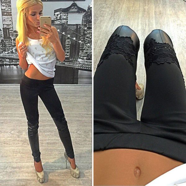 women skinny jeggings stretchy pants leggings pencil trousers size s-xl, Black;white
women skinny jeggings stretchy pants leggings pencil trousers size s-xl, Black;white