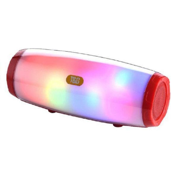 

2020 tg165 portable wireless bluetooth speaker led flash music mp3 player super bass waterproof subwoofer sd card player with mic 1200mah
