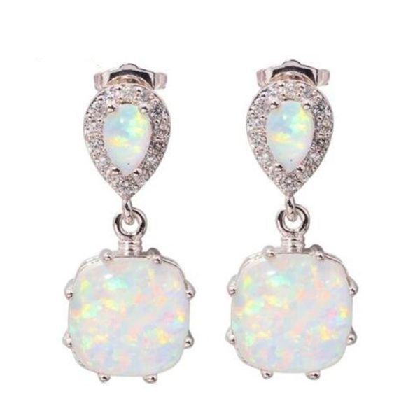 women dazzling elegant earrings jewelry pendant wedding exquisite fire opal, Silver
women dazzling elegant earrings jewelry pendant wedding exquisite fire opal, Silver