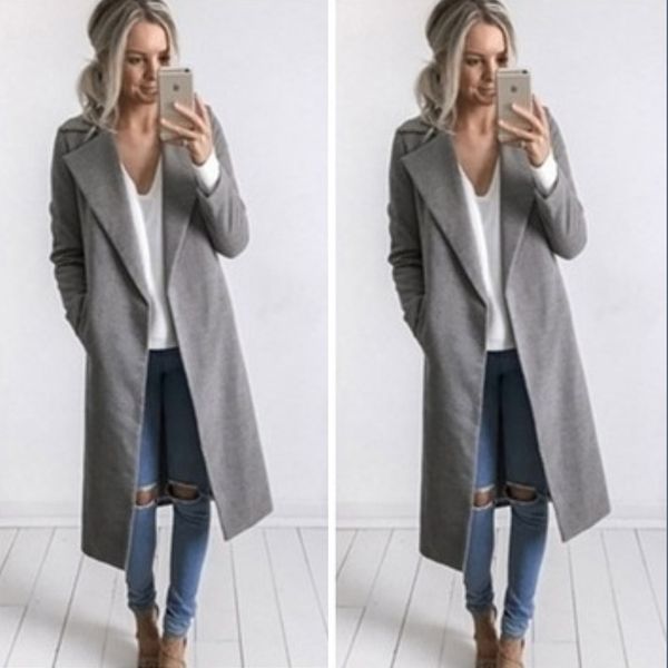 2018 coat women jacket female overcoat female winter autumn slim long woolen coat woolen outerwear casaco, Black
2018 coat women jacket female overcoat female winter autumn slim long woolen coat woolen outerwear casaco, Black