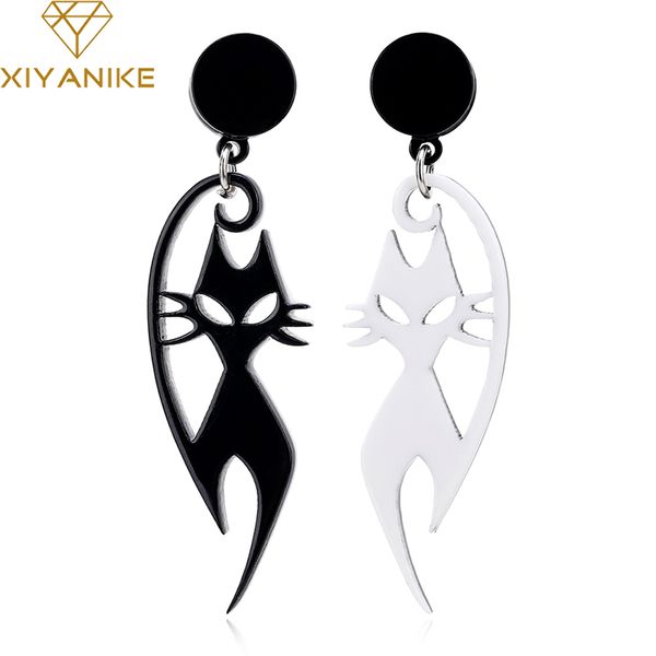 xiyanike 2019 fashion women drop earrings cartoon cute cat for women white black printing lovely big funny earrings for, Silver
xiyanike 2019 fashion women drop earrings cartoon cute cat for women white black printing lovely big funny earrings for, Silver