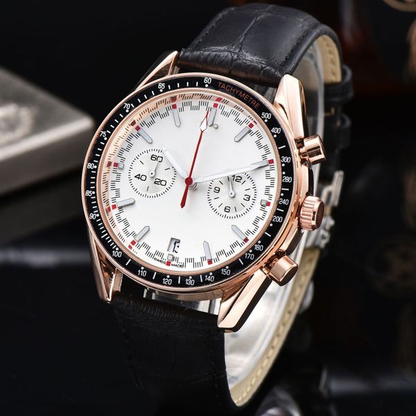 43mm designer mens watches luxury watch multifunction quartz movement watch montre de luxe famous man wristwatches leather strap gentleman, Slivery;brown
43mm designer mens watches luxury watch multifunction quartz movement watch montre de luxe famous man wristwatches leather strap gentleman, Slivery;brown