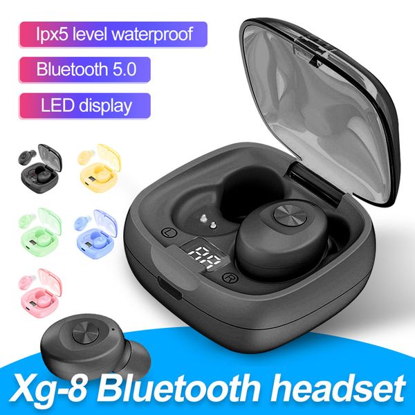 xg-8 tws bluetooth earphones stereo wireless earbud mini headset waterproof led power display with retail box
xg-8 tws bluetooth earphones stereo wireless earbud mini headset waterproof led power display with retail box