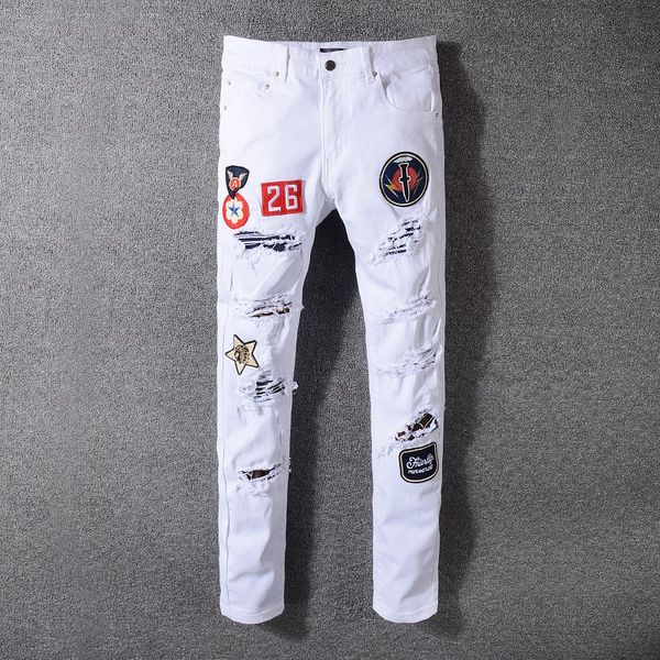 new style fashion mens straight slim fit biker jeans pants distressed skinny ripped destroyed denim jeans washed hiphop trousers 1319, Blue
new style fashion mens straight slim fit biker jeans pants distressed skinny ripped destroyed denim jeans washed hiphop trousers 1319, Blue