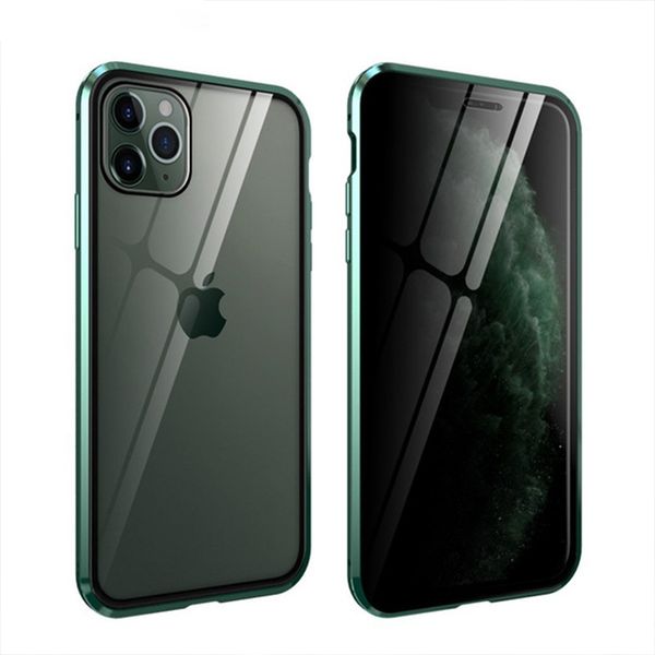 luxury magnetic tempered glass case for iphone xs max xr x 7 8 plus 11 pro max metal frame anti-peeping full protection cover
luxury magnetic tempered glass case for iphone xs max xr x 7 8 plus 11 pro max metal frame anti-peeping full protection cover