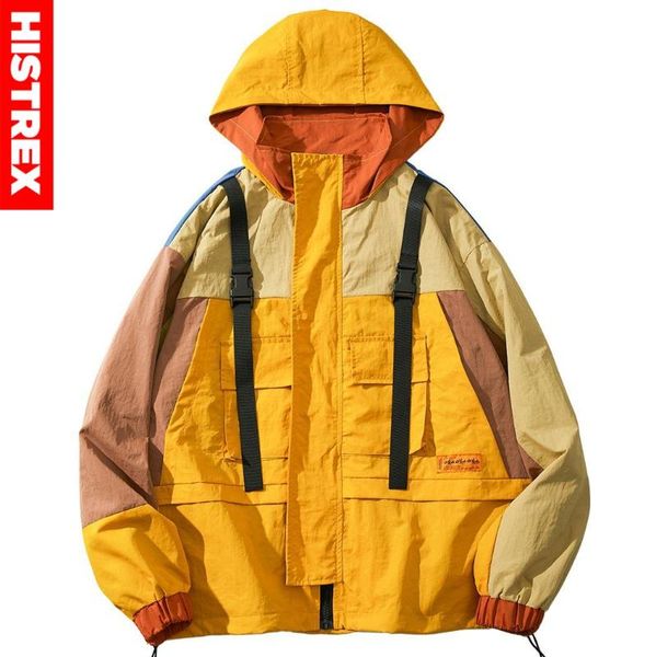 men's jackets 2021 streetwear hip hop hooded windbreaker jacket men vintage color block coat harajuku pocket track fall outwear, Black;brown
men's jackets 2021 streetwear hip hop hooded windbreaker jacket men vintage color block coat harajuku pocket track fall outwear, Black;brown