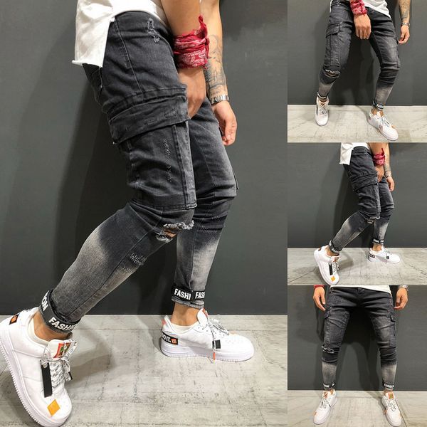 heflashor pockets jeans men fashion ripped hombre slim pencil denim pants hip hop zipper pantalones hombre hole distressed jeans, Blue
heflashor pockets jeans men fashion ripped hombre slim pencil denim pants hip hop zipper pantalones hombre hole distressed jeans, Blue