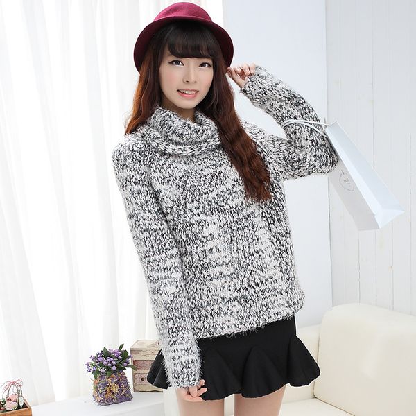 2016 rushed full dot cotton casual coat tricotado autumn and winter female turtleneck mohair basic thickening sweater, Black;white
2016 rushed full dot cotton casual coat tricotado autumn and winter female turtleneck mohair basic thickening sweater, Black;white