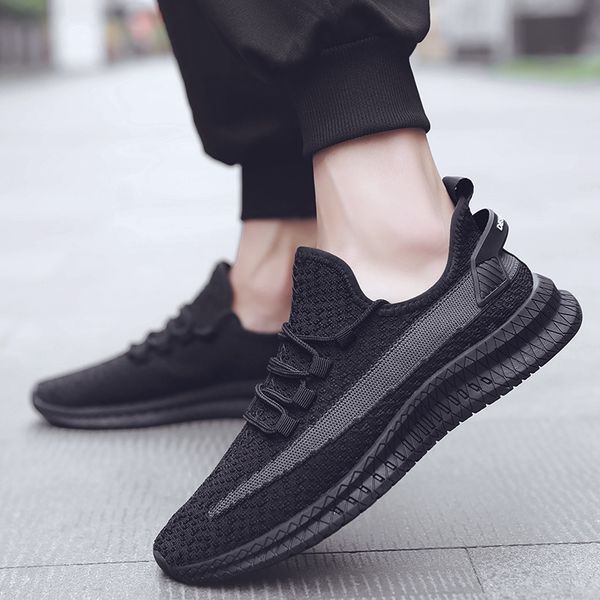 man casual shoes light fashion sneakers summer breathable walking shoes outdoor trend flats footwear, Black
man casual shoes light fashion sneakers summer breathable walking shoes outdoor trend flats footwear, Black