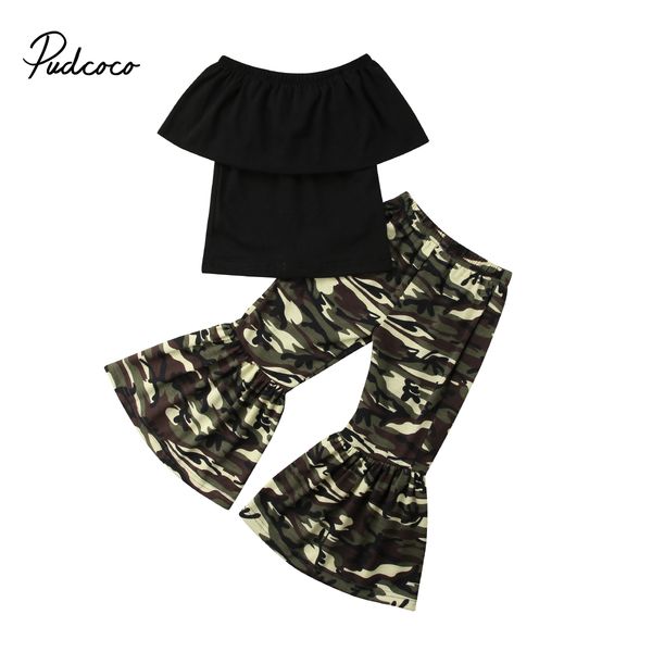 2019 brand 0-4y toddler infant kids baby girl off-shoulder +camo loose flared pants flare bell bottoms clothes sunsuit set, Pink;blue
2019 brand 0-4y toddler infant kids baby girl off-shoulder +camo loose flared pants flare bell bottoms clothes sunsuit set, Pink;blue