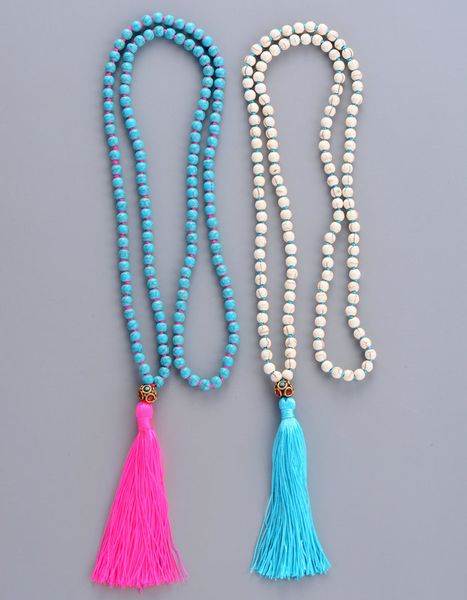 exclusive handmade 6mm stone with nepal charm bead tassel necklace for women long necklace tassle, Silver
exclusive handmade 6mm stone with nepal charm bead tassel necklace for women long necklace tassle, Silver