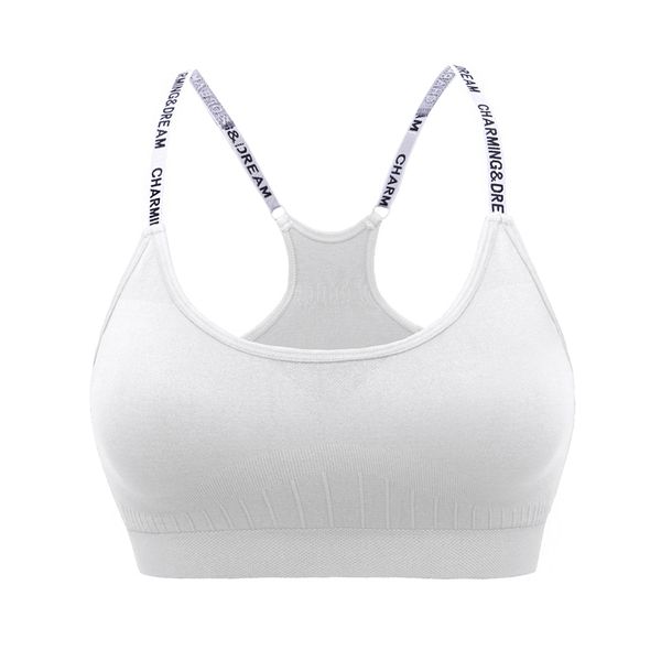 women's yoga sports crop bra with adjustable straps medium support workout top, White;black
women's yoga sports crop bra with adjustable straps medium support workout top, White;black