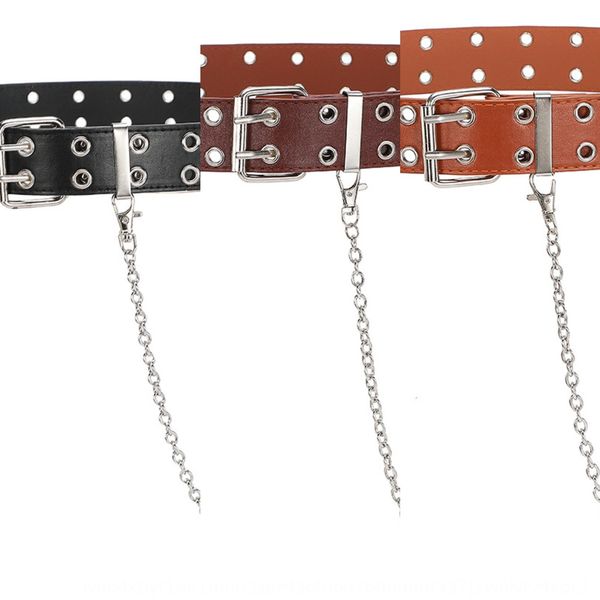 double-row hole shaped belt design homemade ins super fire lady belt chain punk wind bf tide, Black;brown
double-row hole shaped belt design homemade ins super fire lady belt chain punk wind bf tide, Black;brown