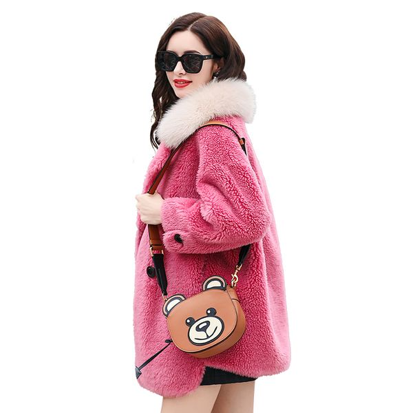 real fur coat autumn winter jacket women clothes korean fur collar 100% wool coat sheep shearling abrigo mujer zt1417, Black
real fur coat autumn winter jacket women clothes korean fur collar 100% wool coat sheep shearling abrigo mujer zt1417, Black