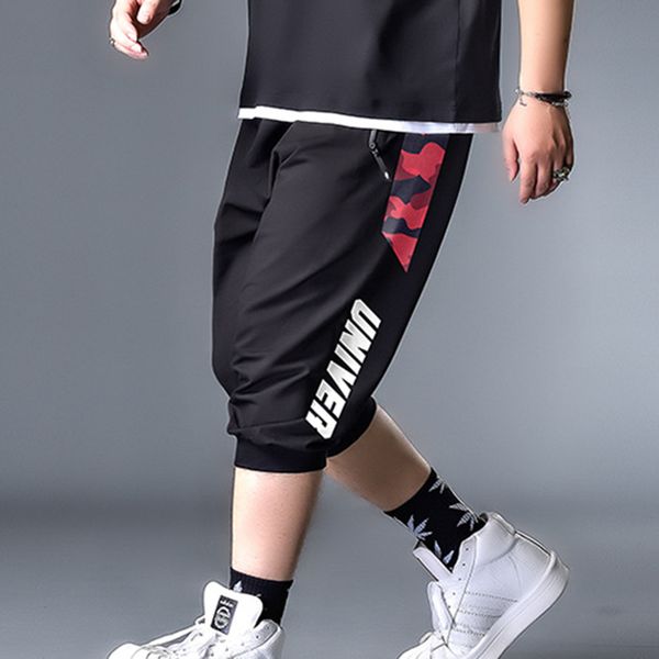 men's pants men plus size -7x loose sports zipper cropped casual summer oversized seven point, Black
men's pants men plus size -7x loose sports zipper cropped casual summer oversized seven point, Black