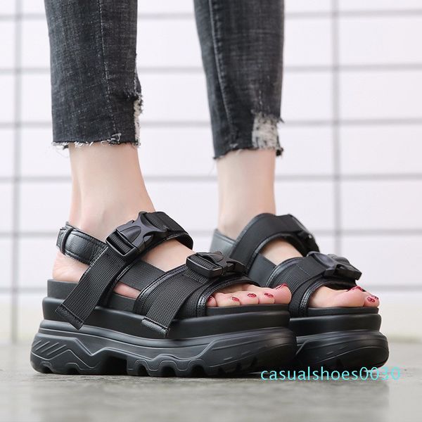 rasmeup platform women sandals 2019 fashion summer leather buckle women thick soled beach sandal casual chunky woman shoes c30, Black
rasmeup platform women sandals 2019 fashion summer leather buckle women thick soled beach sandal casual chunky woman shoes c30, Black