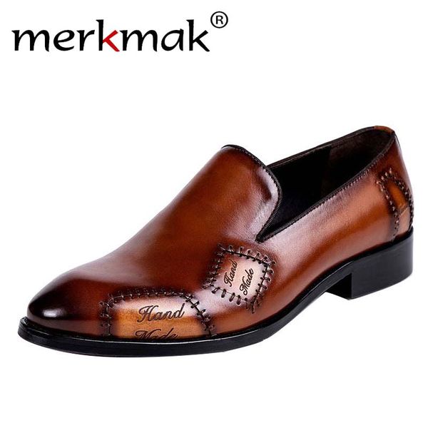 merkmak fashion vintage men's oxford shoes genuine leather loafers wedding party formal office casual male dress shoes, Black
merkmak fashion vintage men's oxford shoes genuine leather loafers wedding party formal office casual male dress shoes, Black