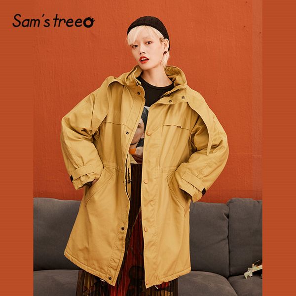 sam's tree black solid knot neckline padded coat women 2019 winter khaki pure single breasted loose casual office ladies outwear
sam's tree black solid knot neckline padded coat women 2019 winter khaki pure single breasted loose casual office ladies outwear