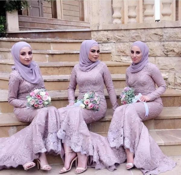 muslim bridesmaid dresses 2019 long sleeves high neck mermaid lace arabic wedding guest dress formal evening prom party gowns custom size, White;pink
muslim bridesmaid dresses 2019 long sleeves high neck mermaid lace arabic wedding guest dress formal evening prom party gowns custom size, White;pink
