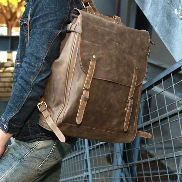 genuine leather men backpack crazy horse leather travel backpack travel casual school mens lapbackpacks
genuine leather men backpack crazy horse leather travel backpack travel casual school mens lapbackpacks