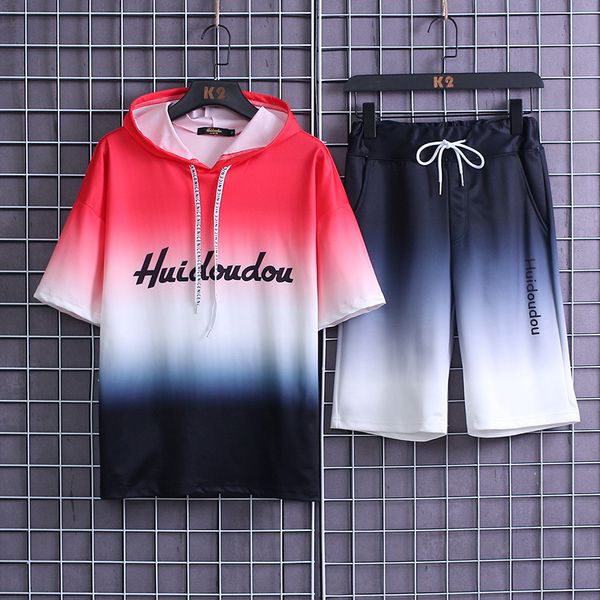 summer new men's sets t shirts+shorts two pieces sets casual tracksuit tide brand tshirt suits t-shirt and hooded suit, Gray
summer new men's sets t shirts+shorts two pieces sets casual tracksuit tide brand tshirt suits t-shirt and hooded suit, Gray