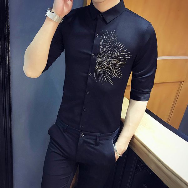summer new half sun rhinestone shirt men fashion 2020 half sleeve men dress shirt slim fit casual work male clothing 3xl, White;black
summer new half sun rhinestone shirt men fashion 2020 half sleeve men dress shirt slim fit casual work male clothing 3xl, White;black