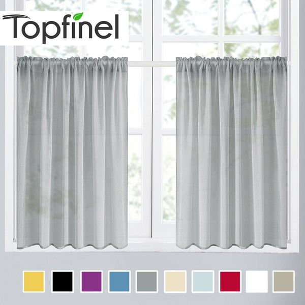 

inel plain voile curtain sheer curtains for living room bedroom kitchen decorative door curtain window tulle drapes short