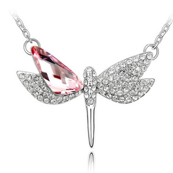 2020 dragonfly pendant necklace made with austrian crystals for women gift ing, Silver
2020 dragonfly pendant necklace made with austrian crystals for women gift ing, Silver