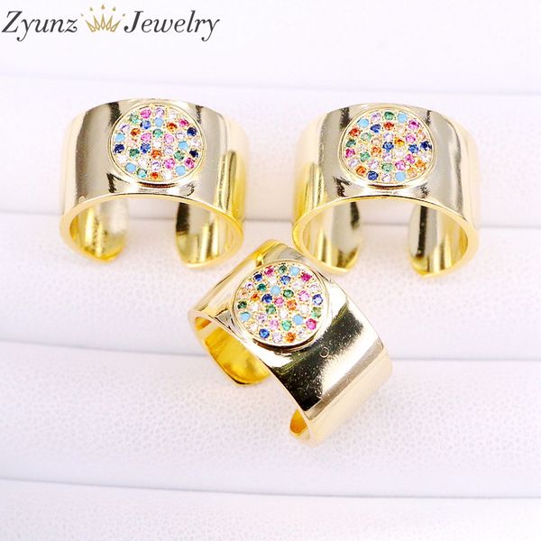 5pcs, new fashion rainbow cz round finger ring for women gold polished hip pop men women ring pave cz wedding statement jewelry, Golden;silver 
5pcs, new fashion rainbow cz round finger ring for women gold polished hip pop men women ring pave cz wedding statement jewelry, Golden;silver