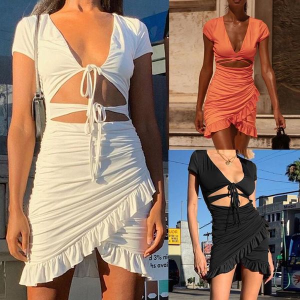 cover-ups 2021 fashion women's dresses v-neck solid color hollowing out ruffles short sleeve irregular mini dress slim fit
cover-ups 2021 fashion women's dresses v-neck solid color hollowing out ruffles short sleeve irregular mini dress slim fit