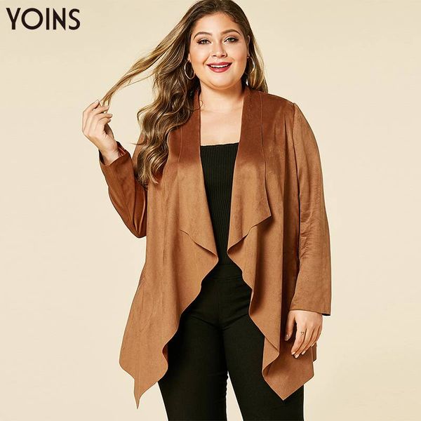yoins 2019 spring autumn winter women coats plus size long sleeves side pocket zipper open front suede coat loose casual vintage, Black;brown
yoins 2019 spring autumn winter women coats plus size long sleeves side pocket zipper open front suede coat loose casual vintage, Black;brown