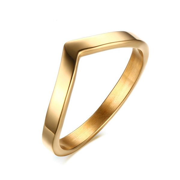 simple v shape ring for party gold-color 316l stainless steel fashion jewelry rings for women r-162, Silver
simple v shape ring for party gold-color 316l stainless steel fashion jewelry rings for women r-162, Silver