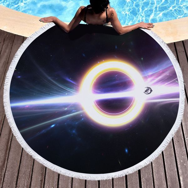 new fashion black hole printed women large 150*150 microfiber fabric bath towel for beach thick home decor round beach towel
new fashion black hole printed women large 150*150 microfiber fabric bath towel for beach thick home decor round beach towel