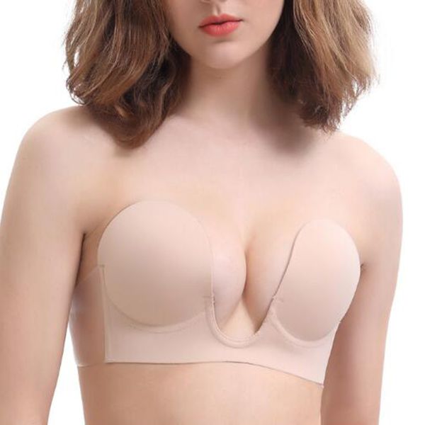 invisible push up bra strapless bras formal dress wedding/evening sticky self-adhesive silicone fashion deep u bra dropship, Red;black
invisible push up bra strapless bras formal dress wedding/evening sticky self-adhesive silicone fashion deep u bra dropship, Red;black