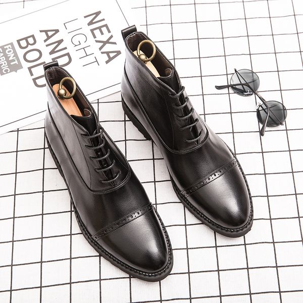 2019 shoes men formal shoes men vintage leather dress lace up oxfords brogue man ankle business plus size, Black
2019 shoes men formal shoes men vintage leather dress lace up oxfords brogue man ankle business plus size, Black