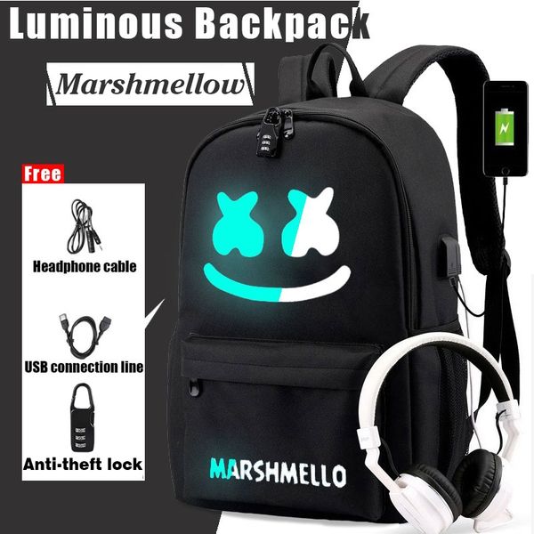 new luminous dj marshmallow of student for teenager student backpack usb charging lapanti theft school bags canvas backpack
new luminous dj marshmallow of student for teenager student backpack usb charging lapanti theft school bags canvas backpack